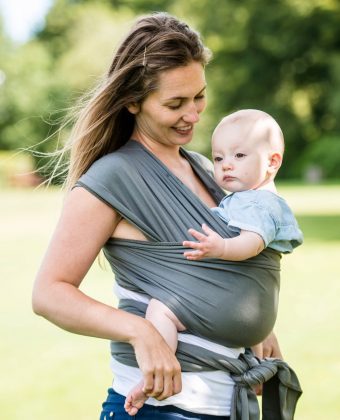 Grey Baby Wrap Carrier