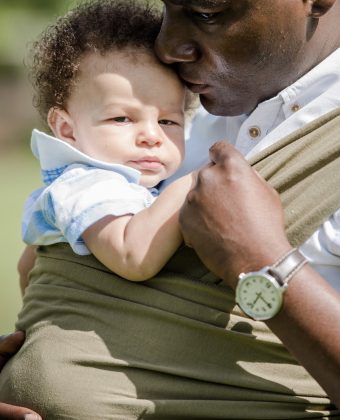 Olive Green Baby Sling Carrier Wrap 2